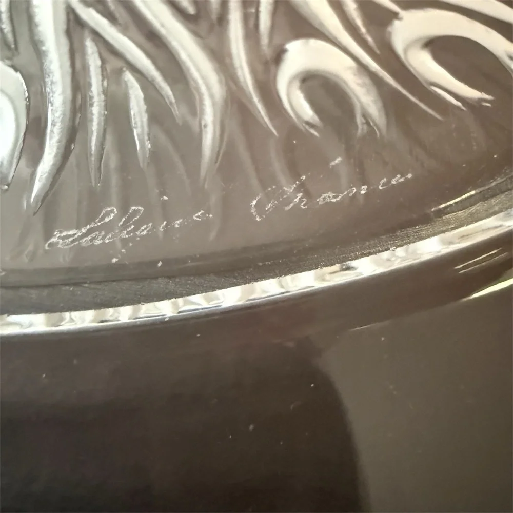 LALIQUE FRANCE CRYSTAL COLLECTOR PLATE LIMITED EDITION 1970 ~ PEACOCK ~ SIGNED - Picture 7 of 9